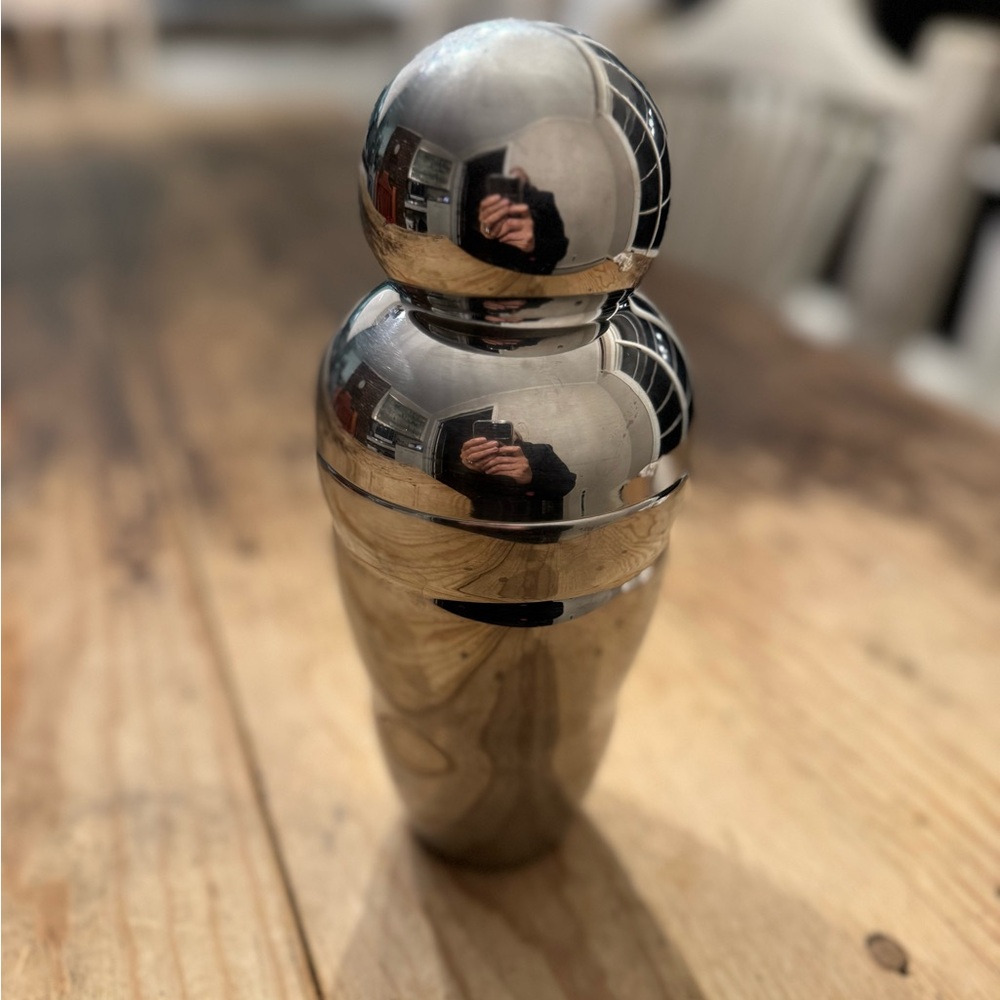 Vintage Cocktail Shaker by Wmf Cromargan, Stainless Steel 60's Germany art deco